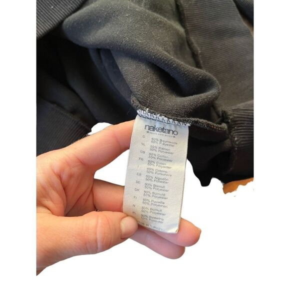 Naketano Womens Brave New Word Black Hooded Sweatshirt Germany M - Picture 7 of 11